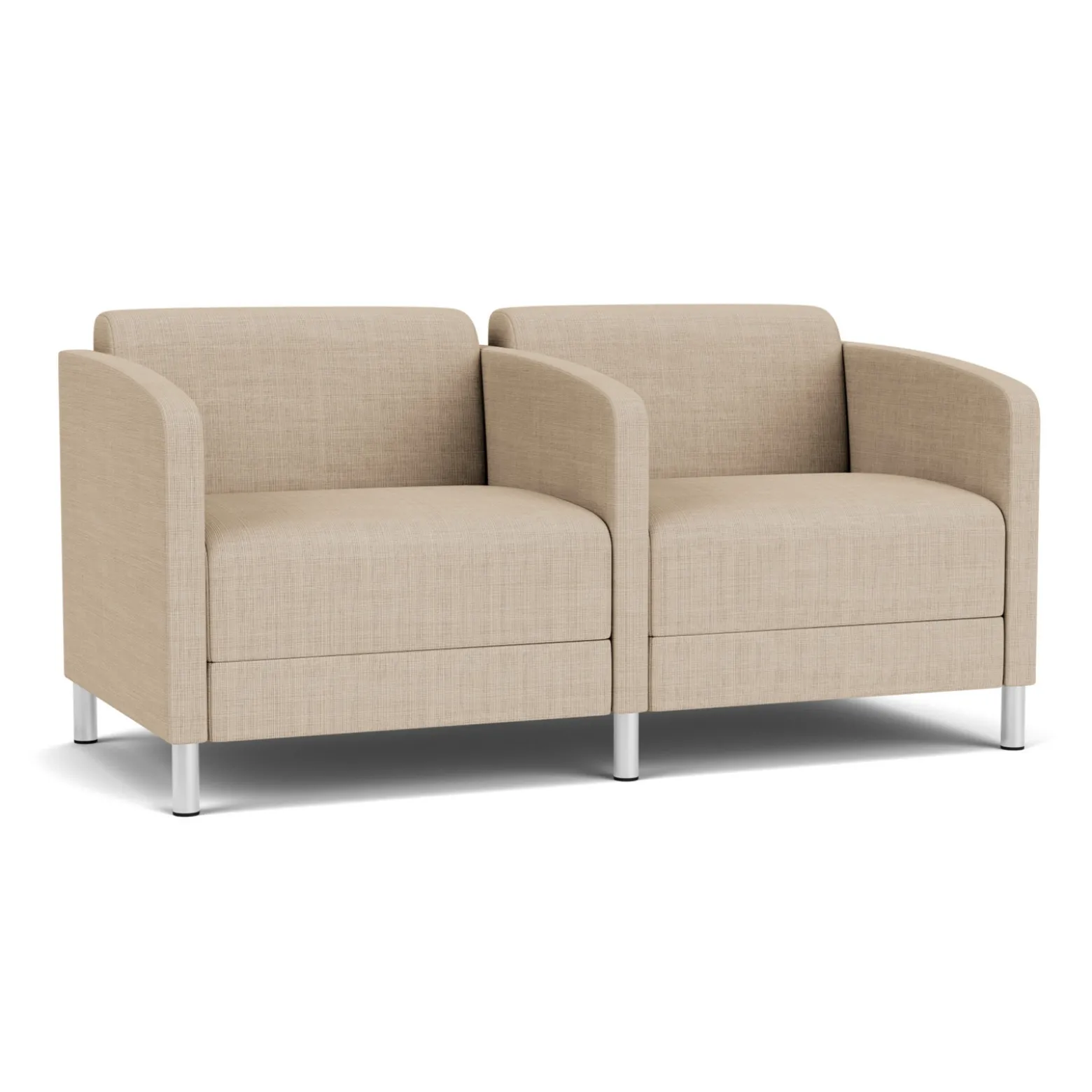 Social Two Seater with Center Arm in Premium Upholstery