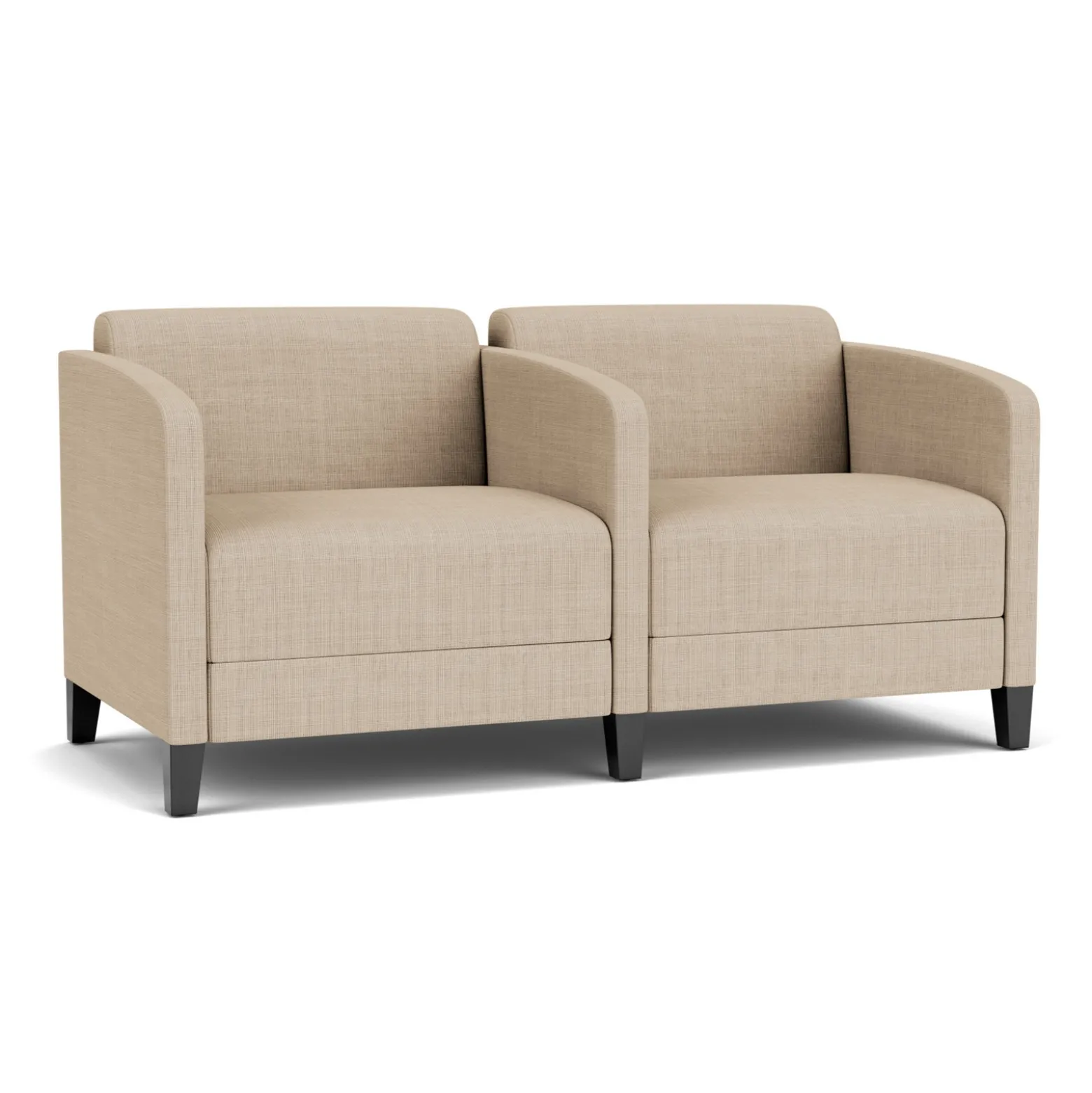 Social Two Seater with Center Arm in Premium Upholstery
