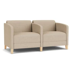 Social Two Seater with Center Arm in Premium Upholstery
