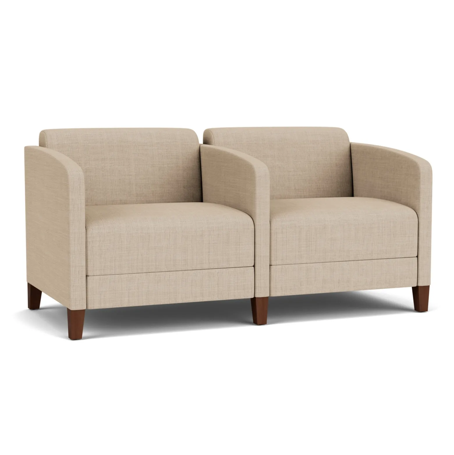 Social Two Seater with Center Arm in Premium Upholstery