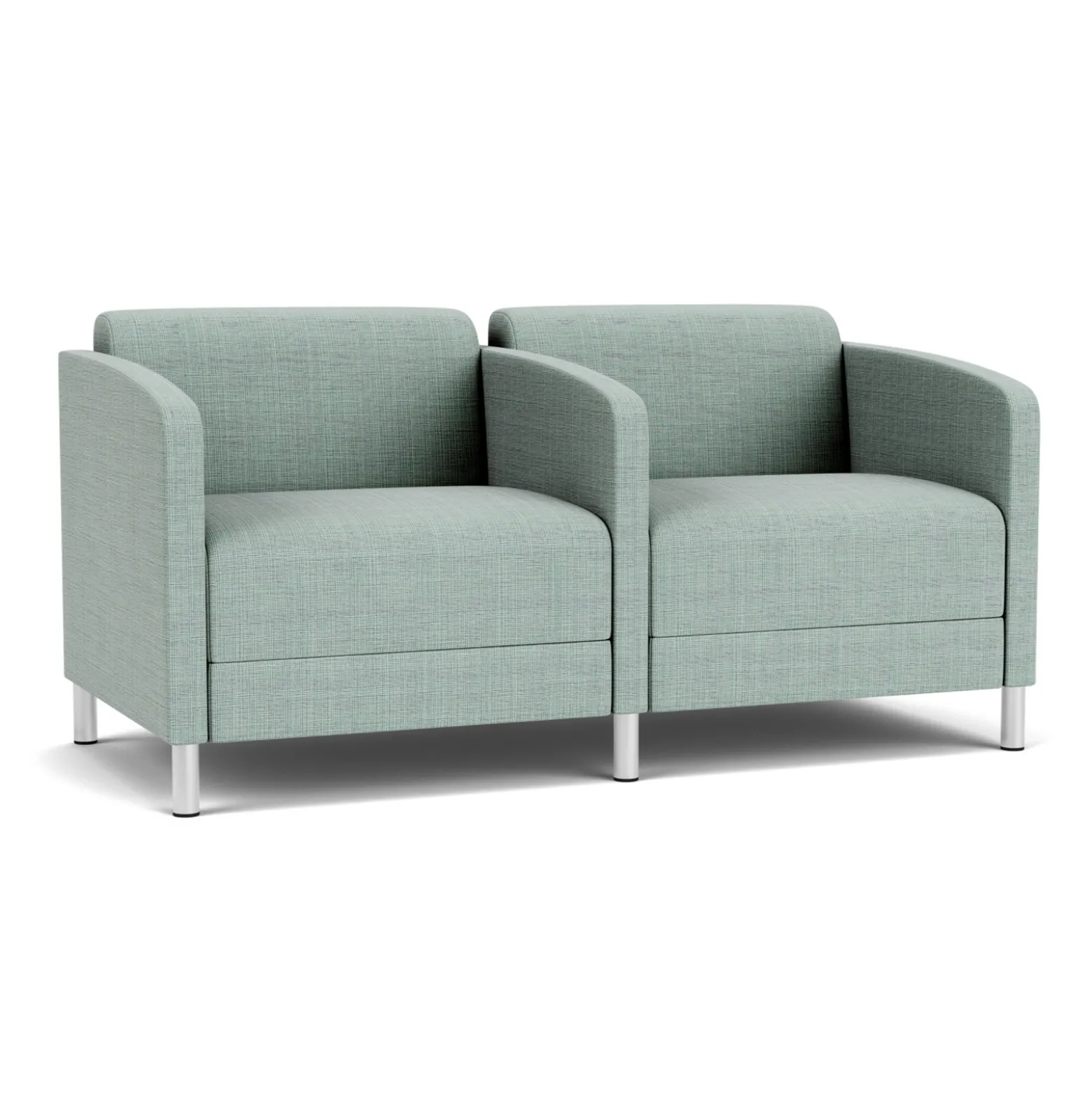Social Two Seater with Center Arm in Premium Upholstery