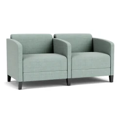 Social Two Seater with Center Arm in Premium Upholstery