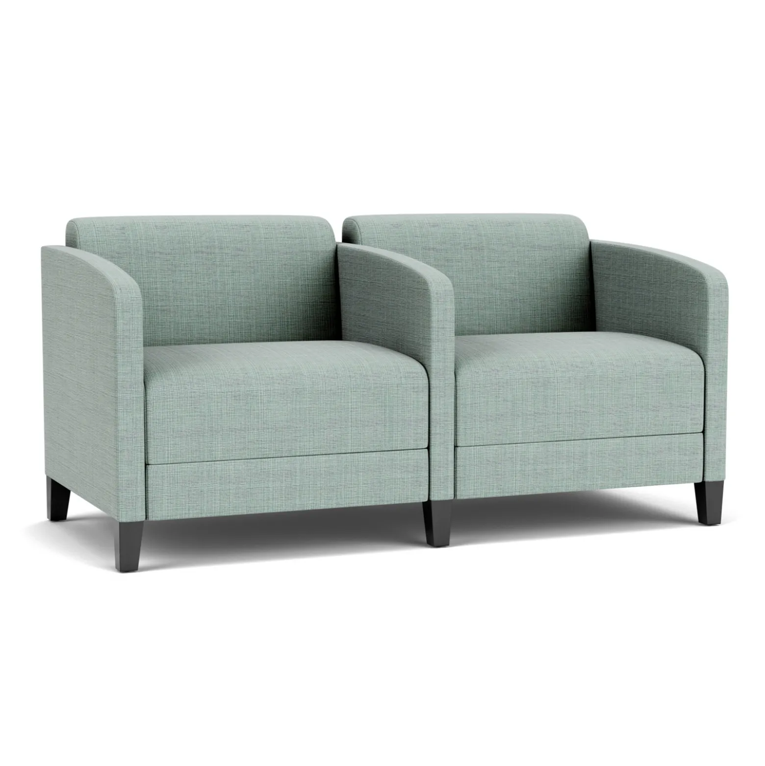 Social Two Seater with Center Arm in Premium Upholstery