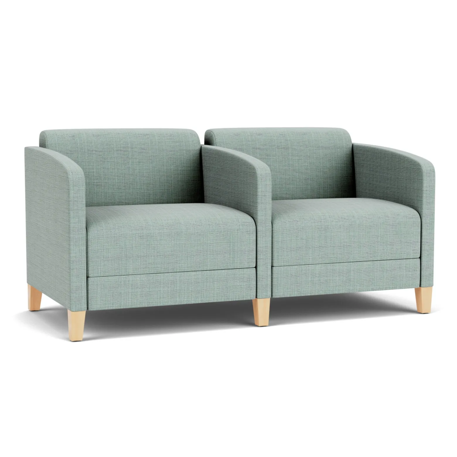 Social Two Seater with Center Arm in Premium Upholstery