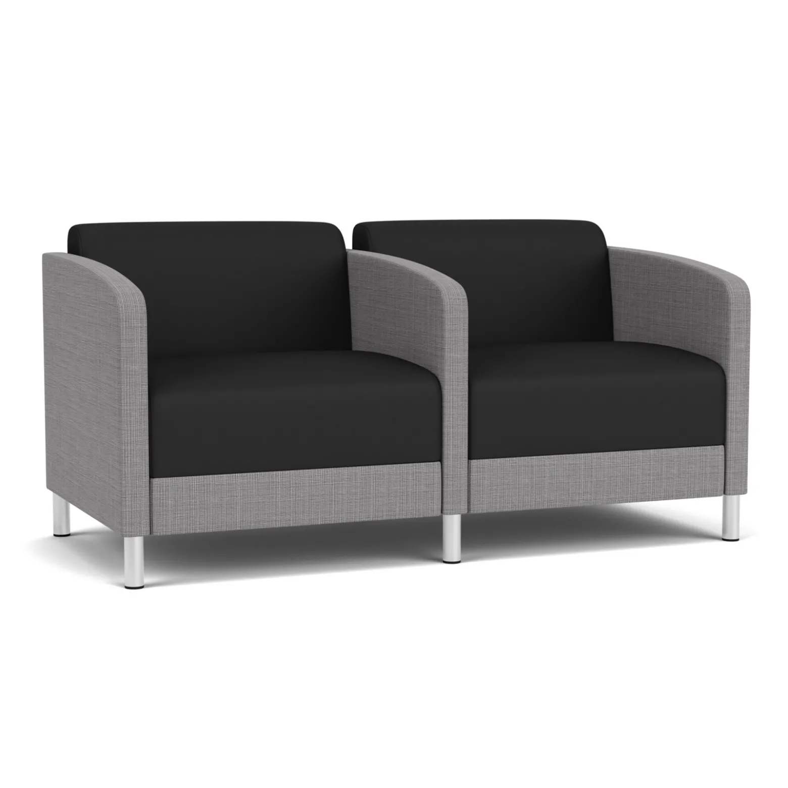Social Two Seater with Center Arm in Premium Upholstery