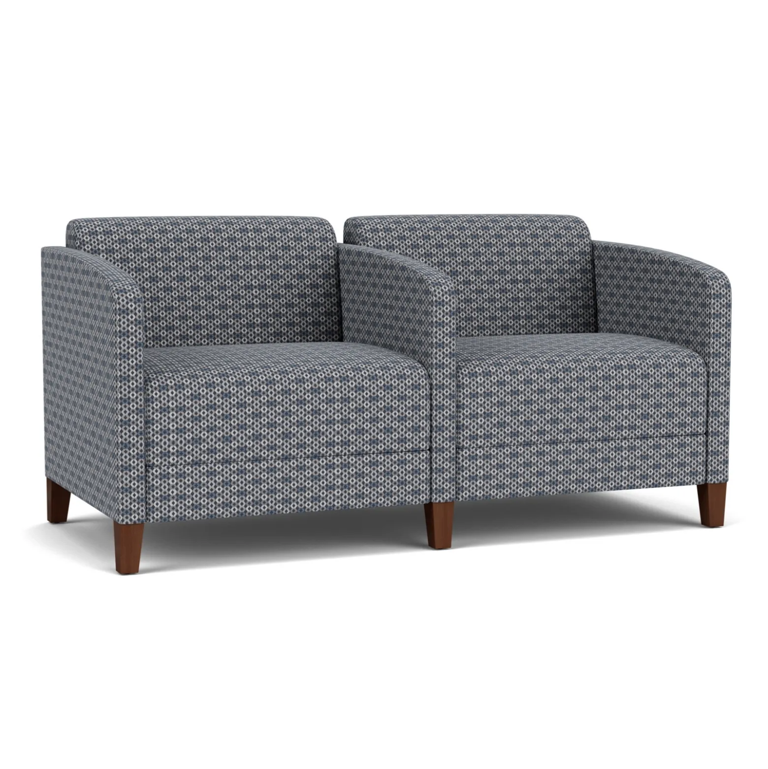 Social Two Seater with Center Arm in Premium Upholstery