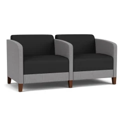 Social Two Seater with Center Arm in Premium Upholstery
