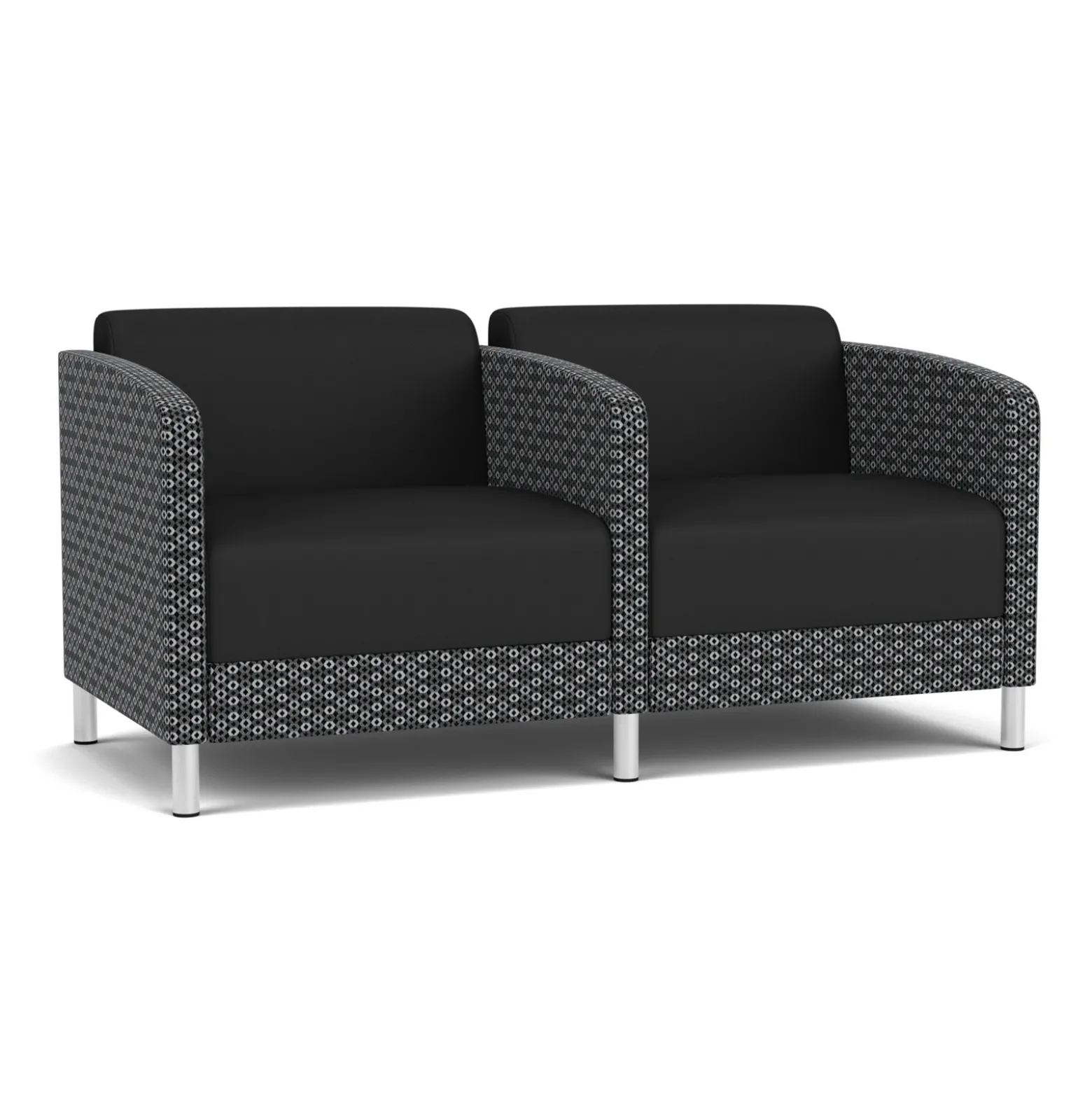 Social Two Seater with Center Arm in Premium Upholstery