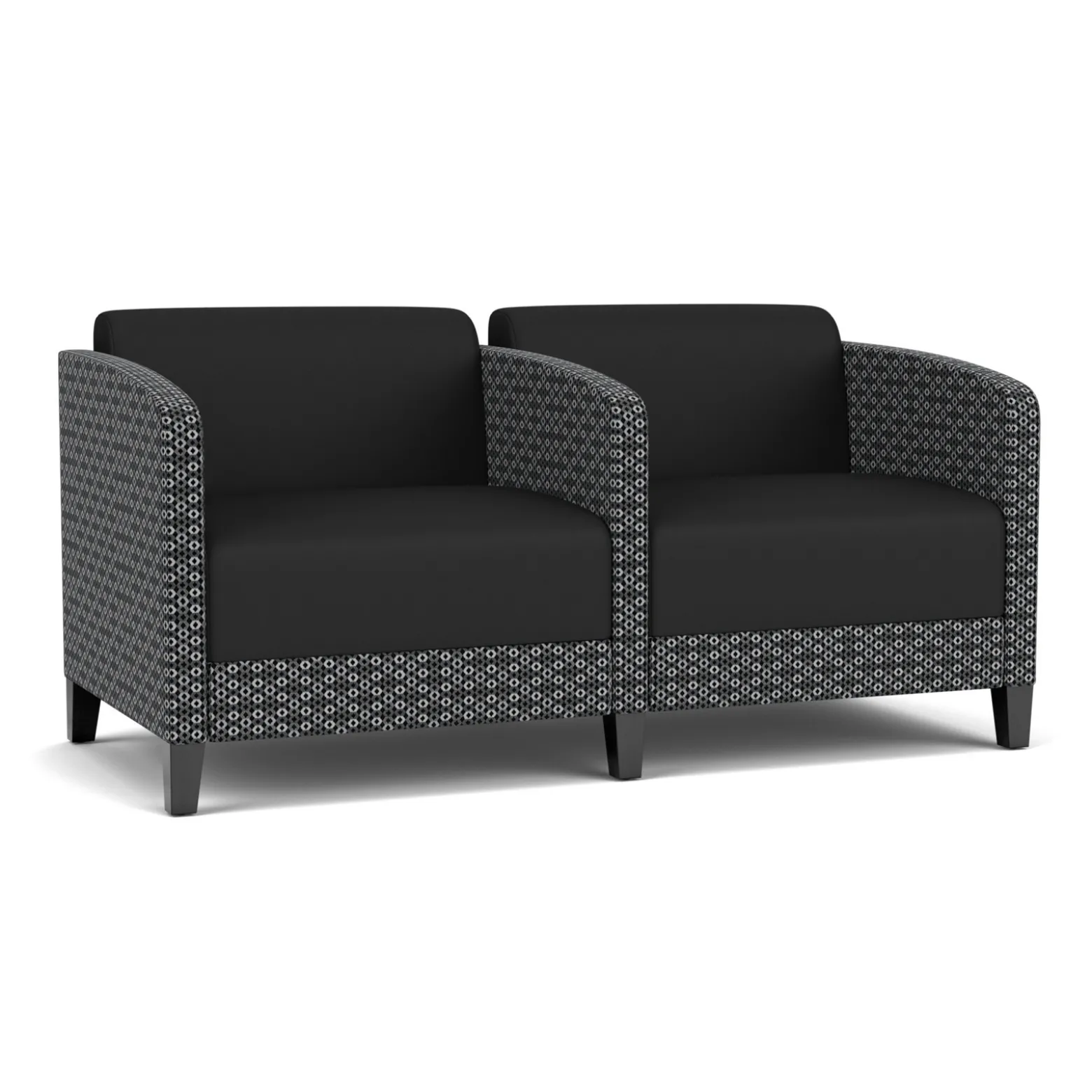 Social Two Seater with Center Arm in Premium Upholstery