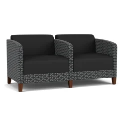Social Two Seater with Center Arm in Premium Upholstery