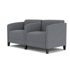 Social Two Seater with Center Arm in Premium Upholstery