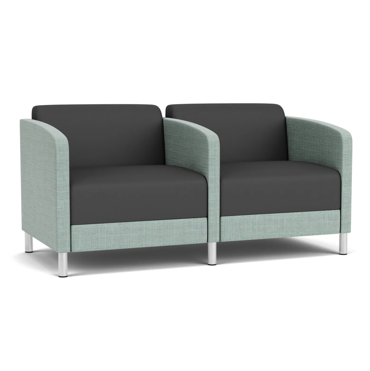 Social Two Seater with Center Arm in Premium Upholstery