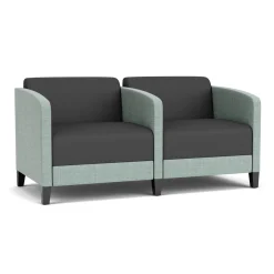 Social Two Seater with Center Arm in Premium Upholstery
