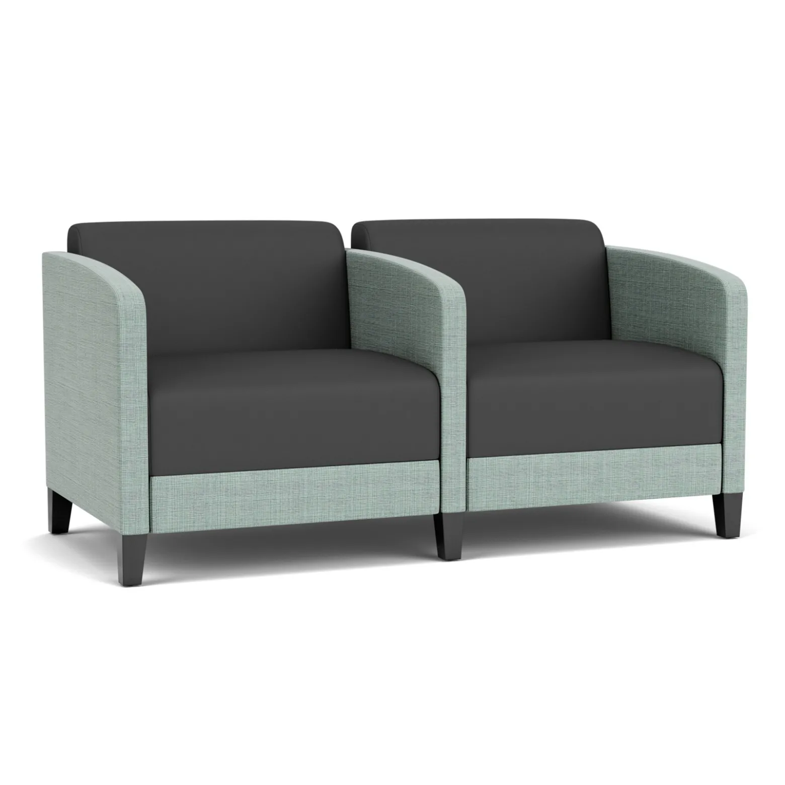 Social Two Seater with Center Arm in Premium Upholstery