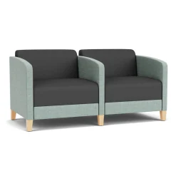 Social Two Seater with Center Arm in Premium Upholstery