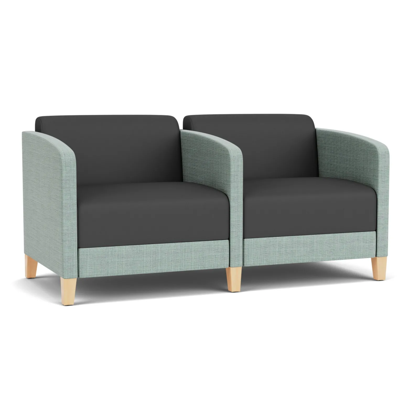 Social Two Seater with Center Arm in Premium Upholstery