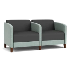 Social Two Seater with Center Arm in Premium Upholstery