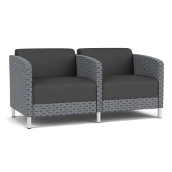 Social Two Seater with Center Arm in Premium Upholstery