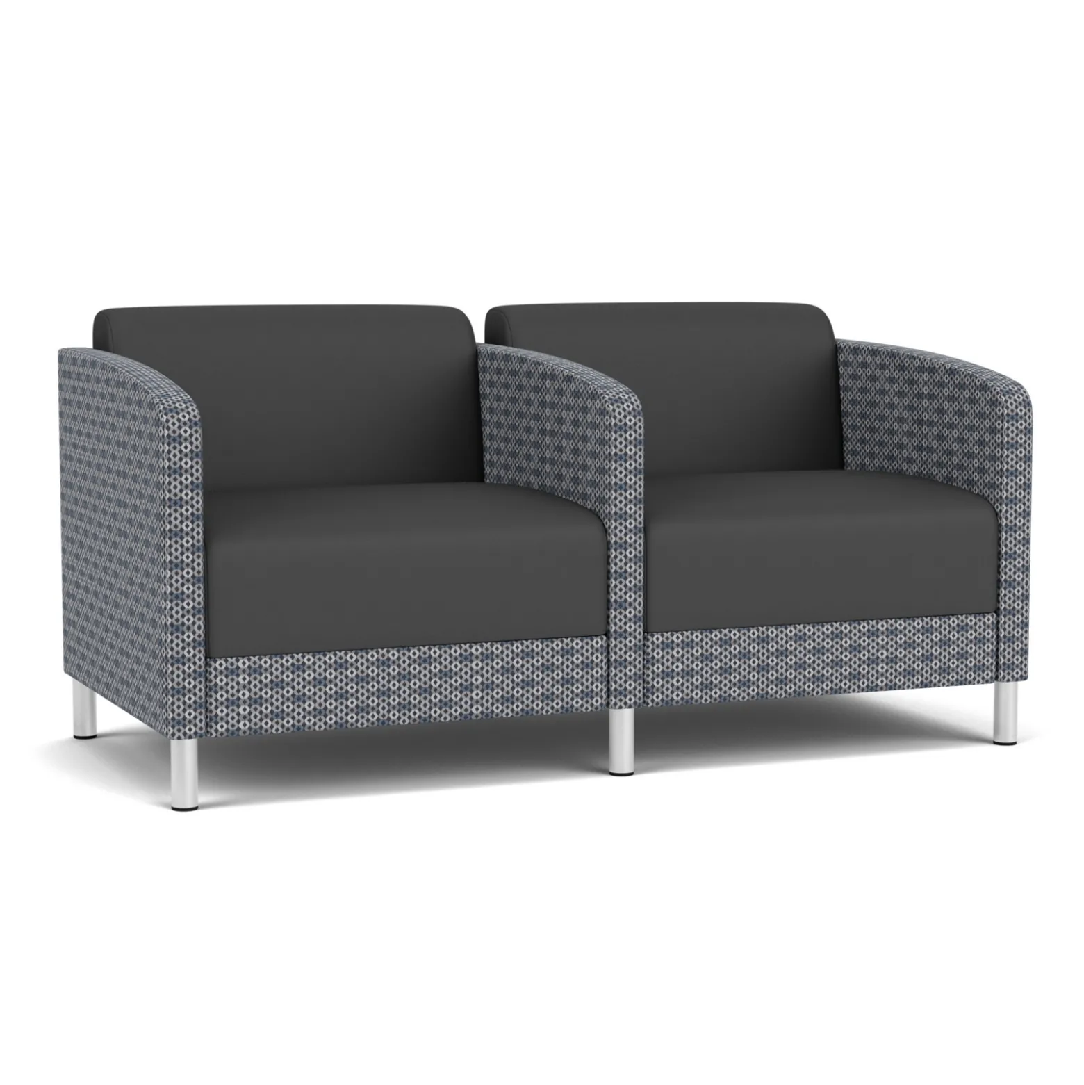 Social Two Seater with Center Arm in Premium Upholstery