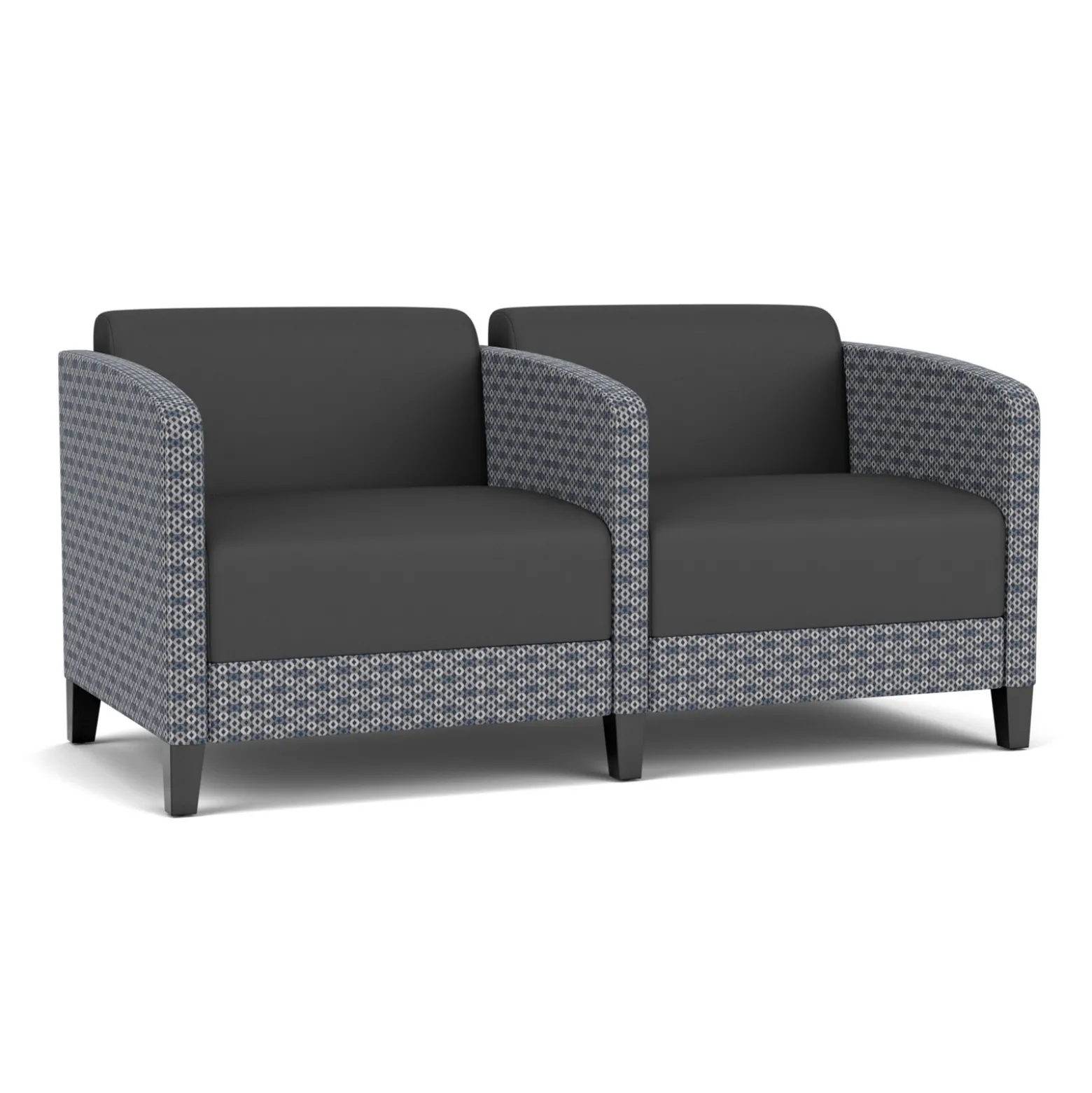 Social Two Seater with Center Arm in Premium Upholstery