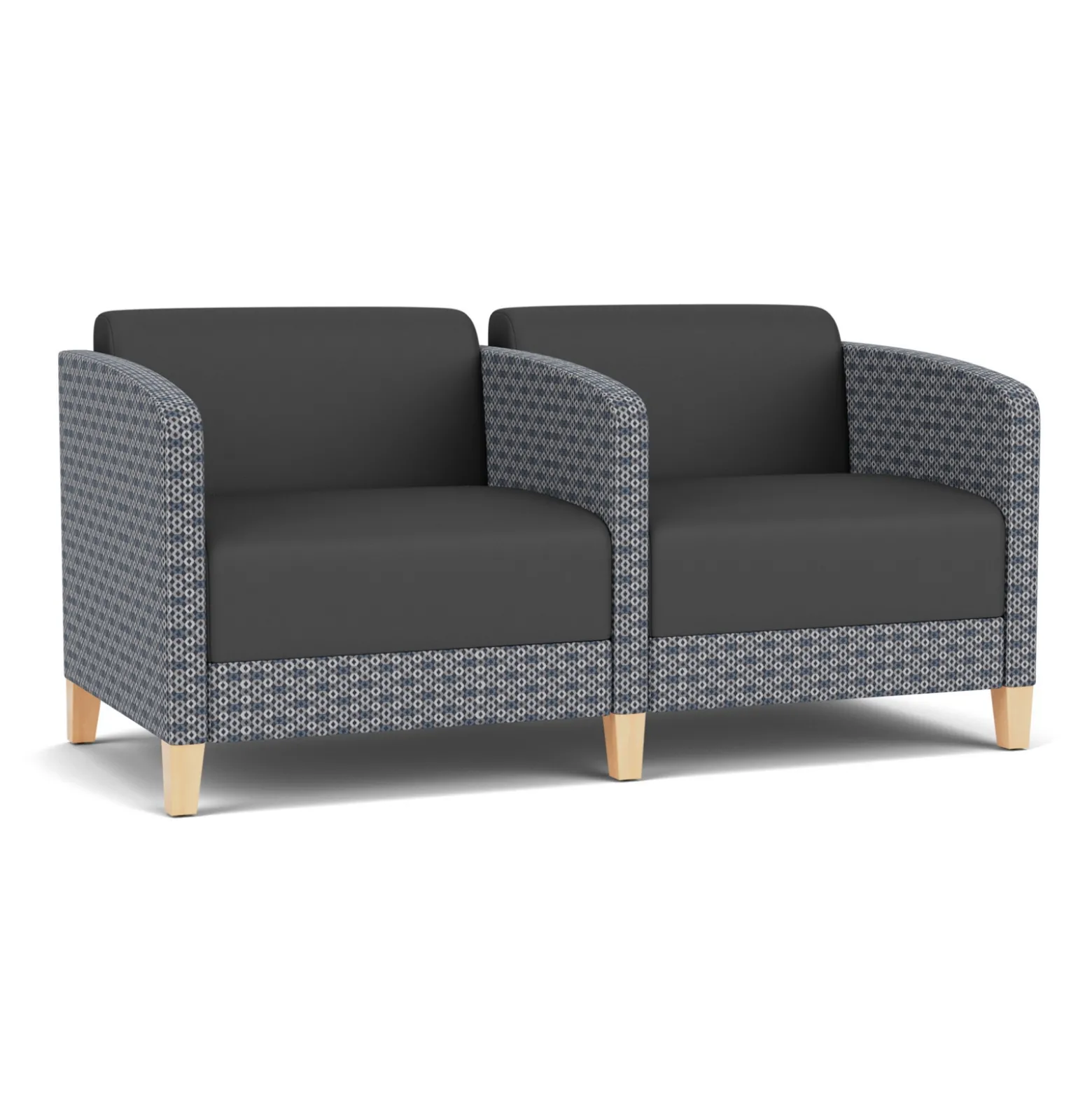 Social Two Seater with Center Arm in Premium Upholstery