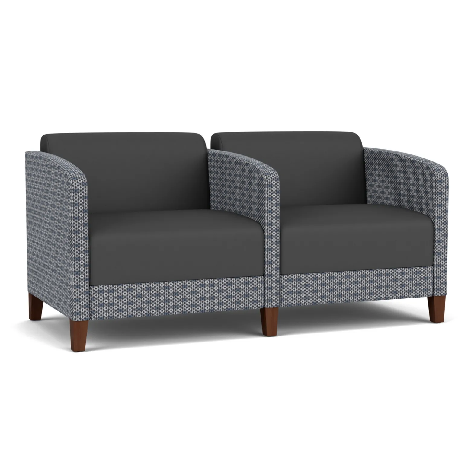 Social Two Seater with Center Arm in Premium Upholstery