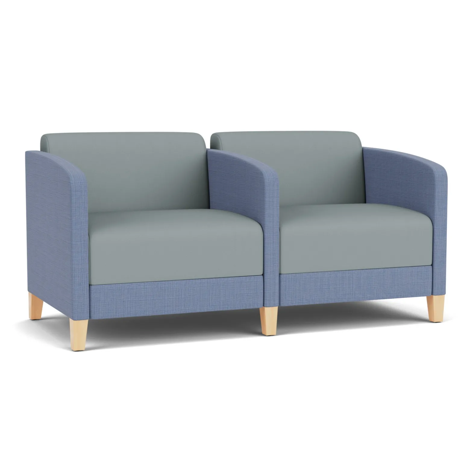 Social Two Seater with Center Arm in Premium Upholstery