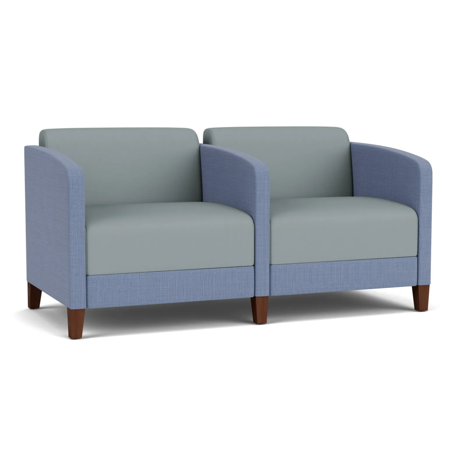 Social Two Seater with Center Arm in Premium Upholstery