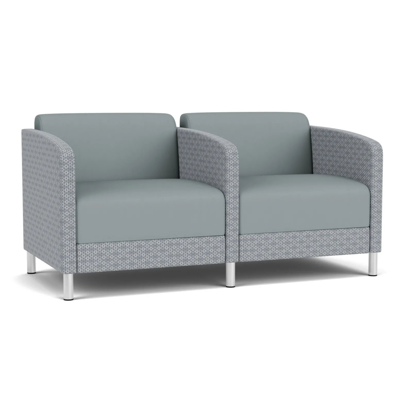 Social Two Seater with Center Arm in Premium Upholstery