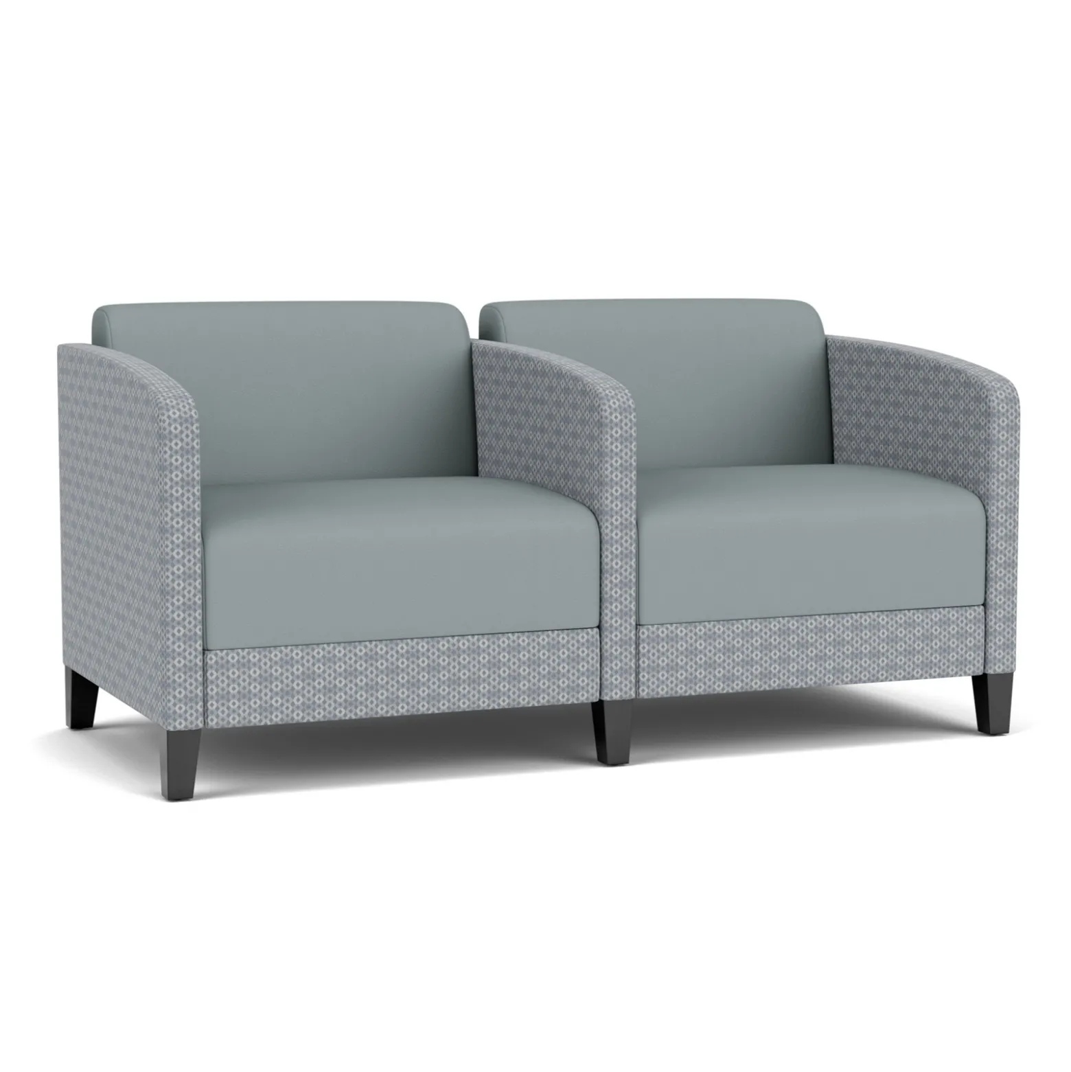 Social Two Seater with Center Arm in Premium Upholstery