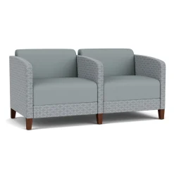 Social Two Seater with Center Arm in Premium Upholstery