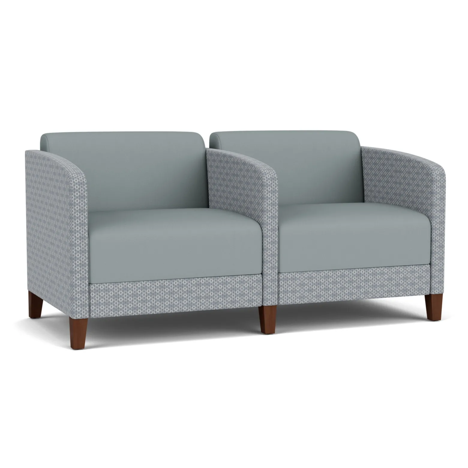 Social Two Seater with Center Arm in Premium Upholstery