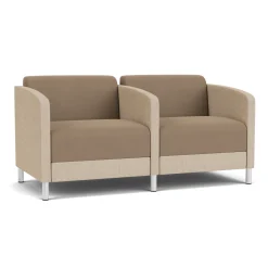 Social Two Seater with Center Arm in Premium Upholstery