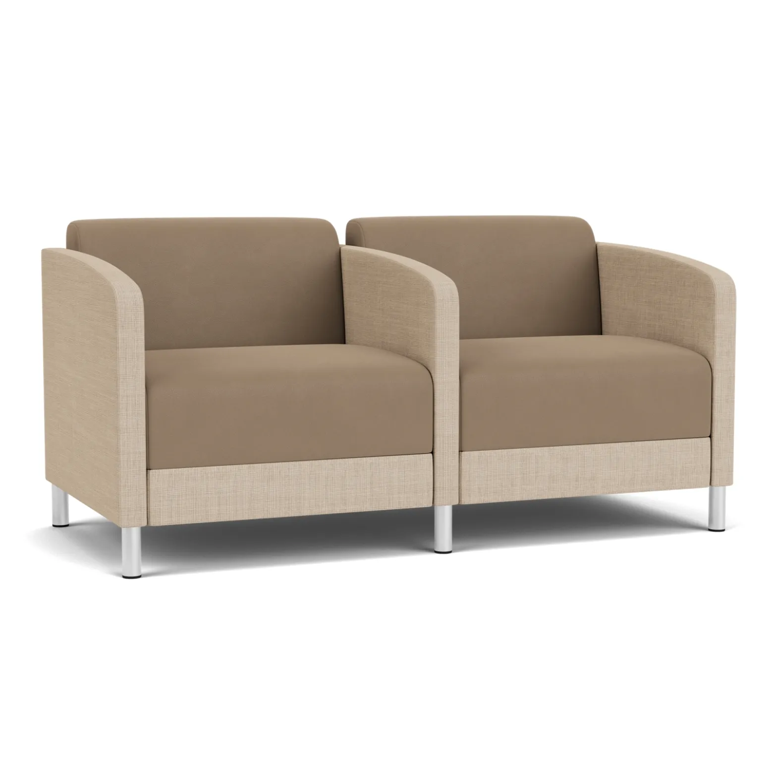 Social Two Seater with Center Arm in Premium Upholstery