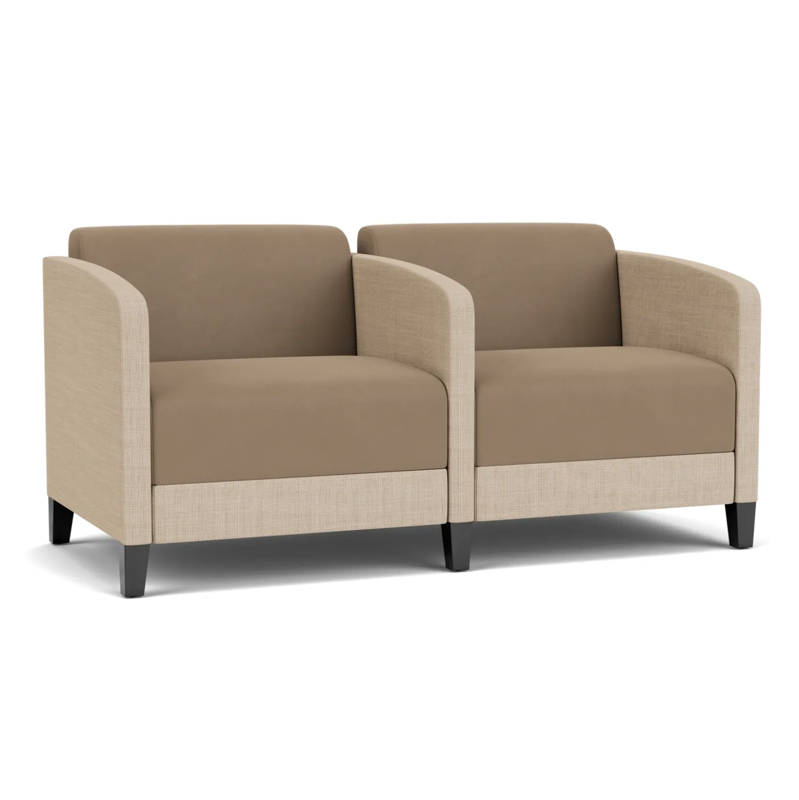 Social Two Seater with Center Arm in Premium Upholstery