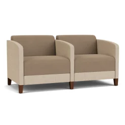 Social Two Seater with Center Arm in Premium Upholstery