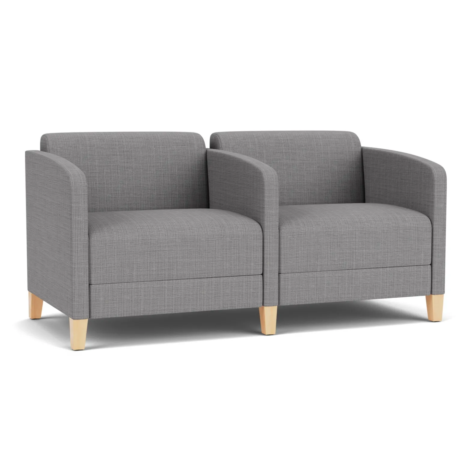 Social Two Seater with Center Arm in Premium Upholstery