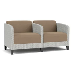 Social Two Seater with Center Arm in Premium Upholstery