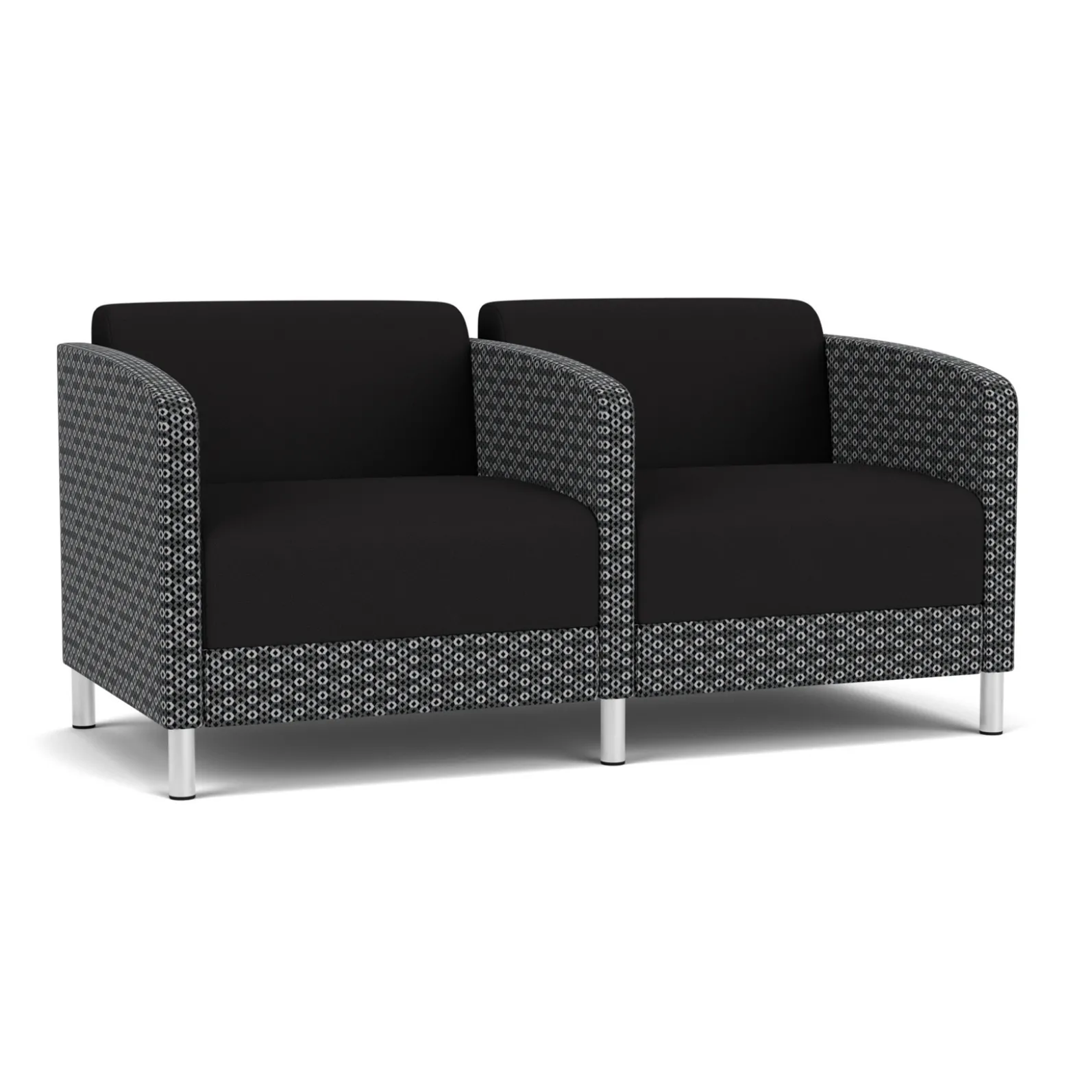 Social Two Seater with Center Arm in Premium Upholstery