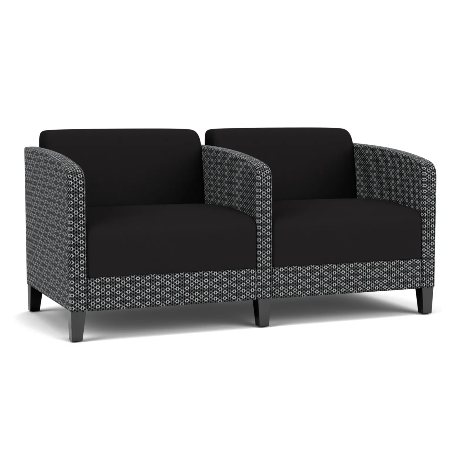 Social Two Seater with Center Arm in Premium Upholstery