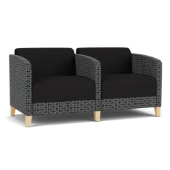 Social Two Seater with Center Arm in Premium Upholstery