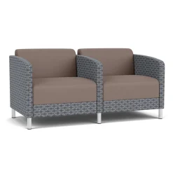 Social Two Seater with Center Arm in Premium Upholstery