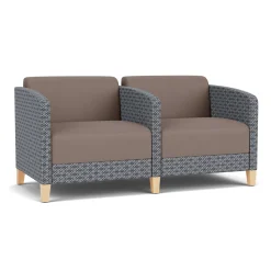 Social Two Seater with Center Arm in Premium Upholstery