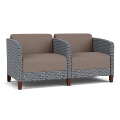 Social Two Seater with Center Arm in Premium Upholstery