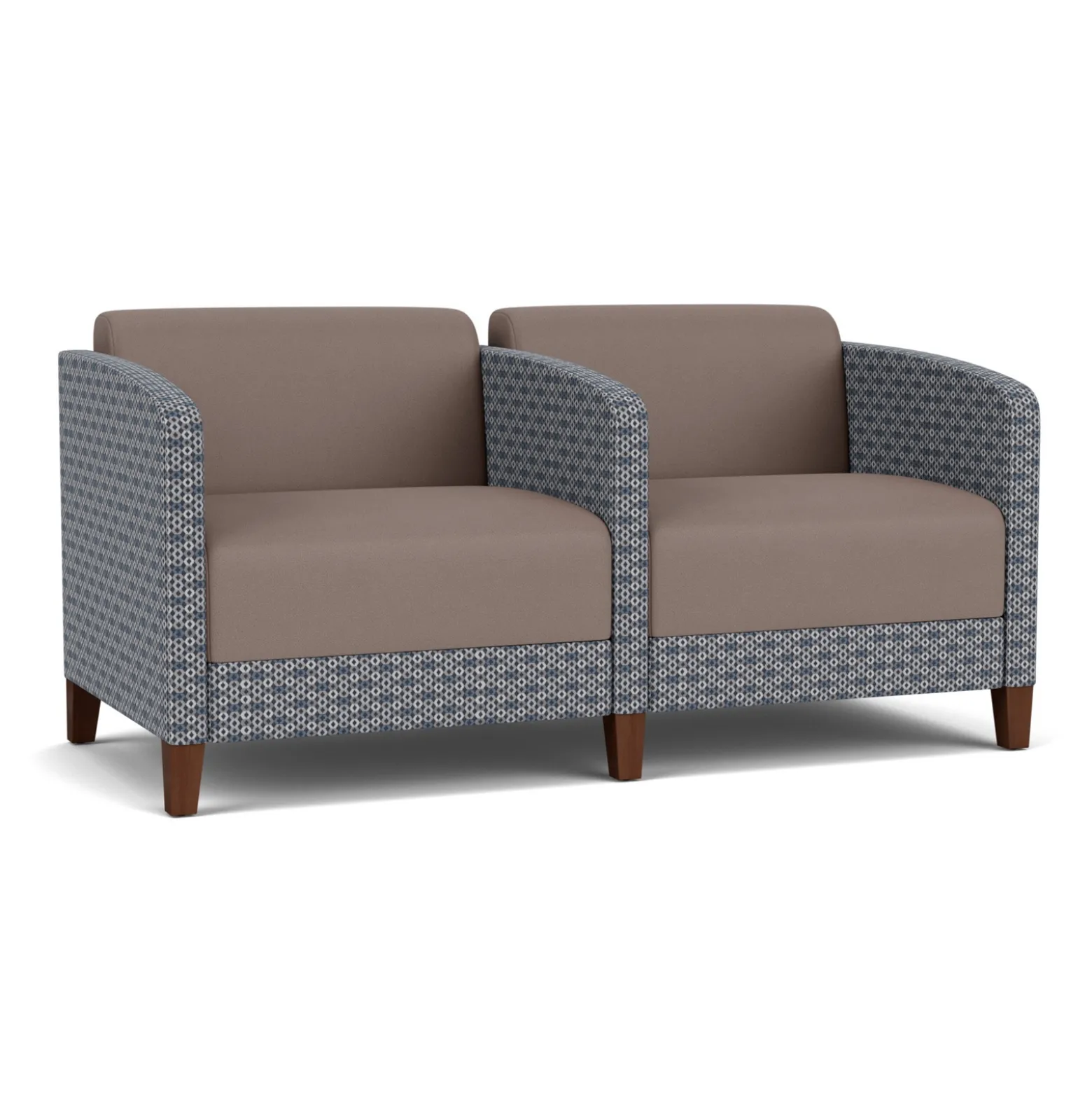 Social Two Seater with Center Arm in Premium Upholstery