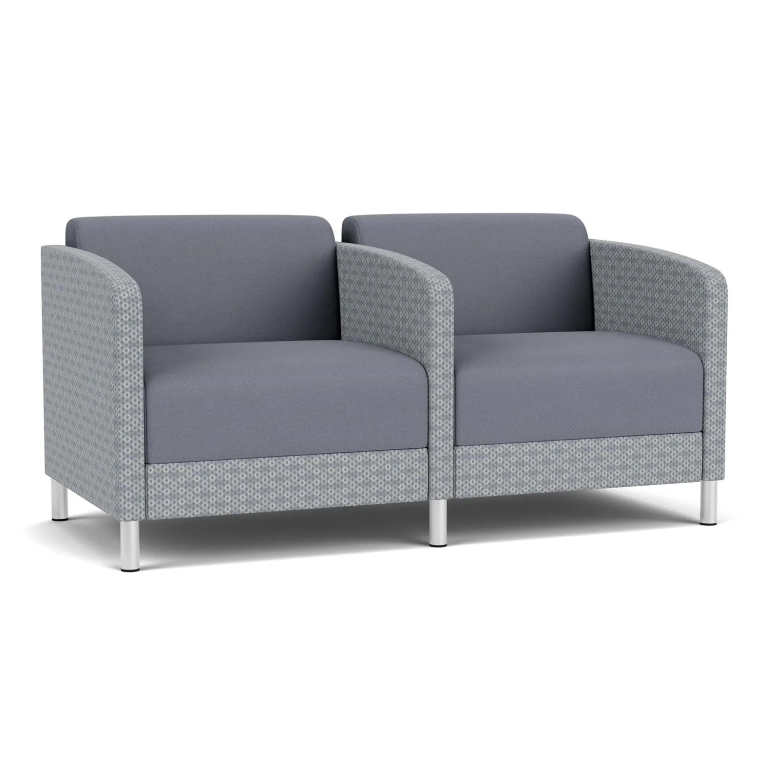 Social Two Seater with Center Arm in Premium Upholstery