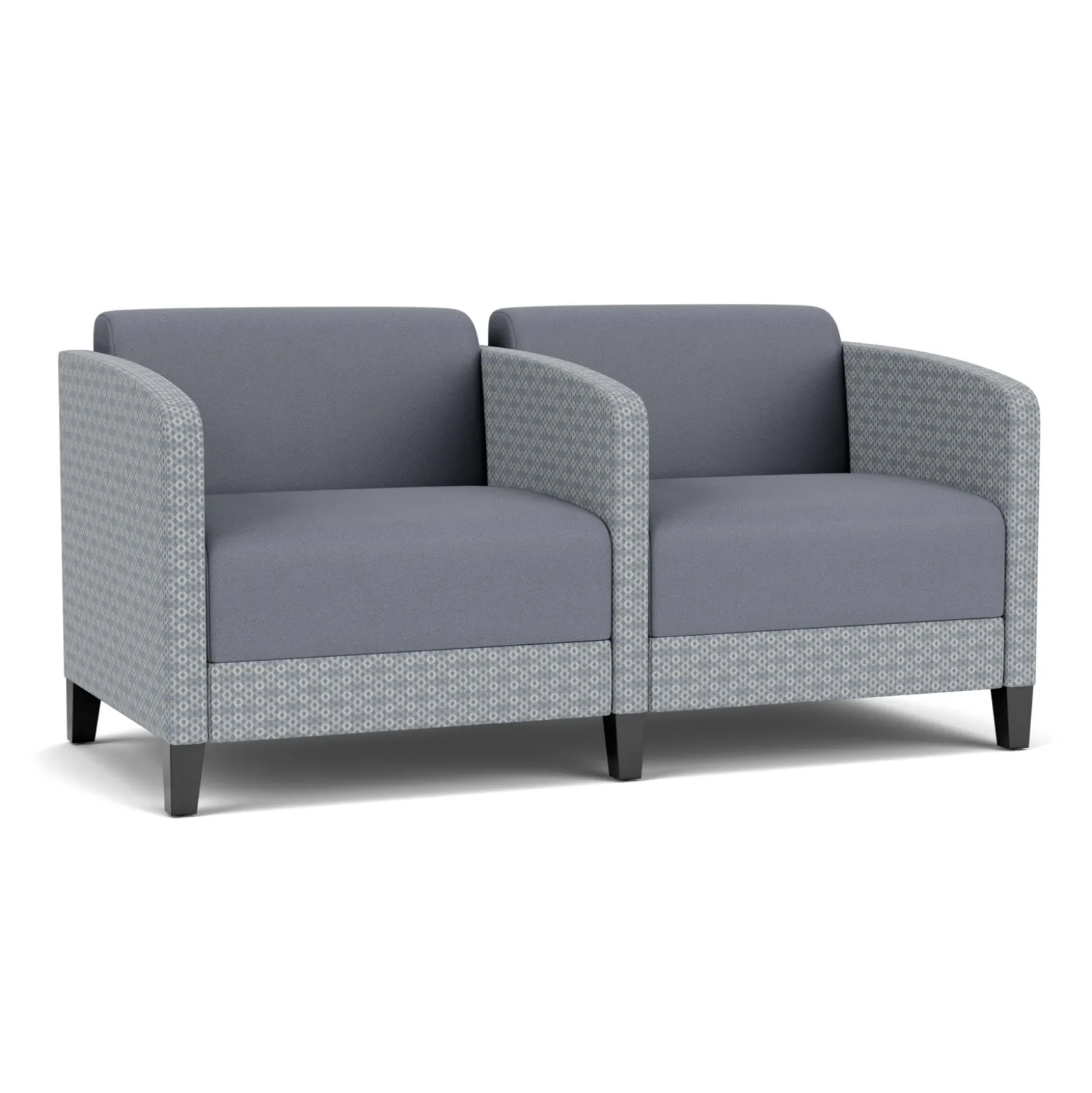 Social Two Seater with Center Arm in Premium Upholstery