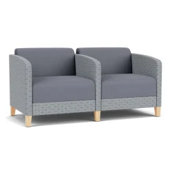 Social Two Seater with Center Arm in Premium Upholstery