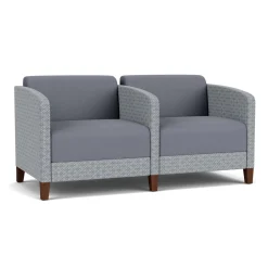 Social Two Seater with Center Arm in Premium Upholstery