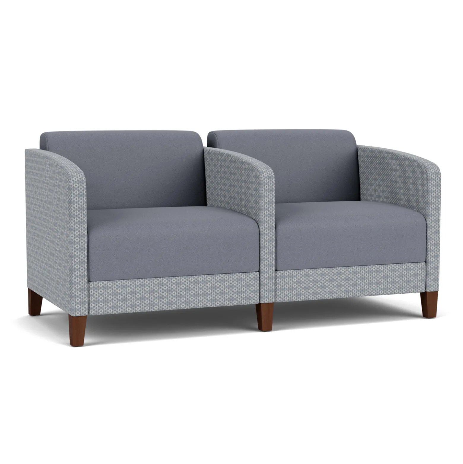 Social Two Seater with Center Arm in Premium Upholstery